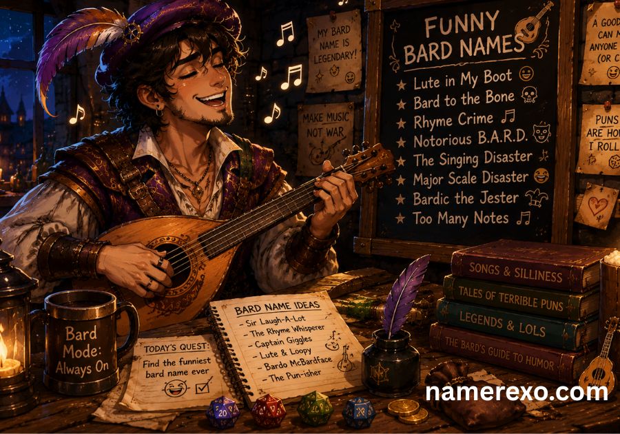 Funny Bard Names Generator 2026 – Unique, Silly & Legendary Ideas for Every Bard
