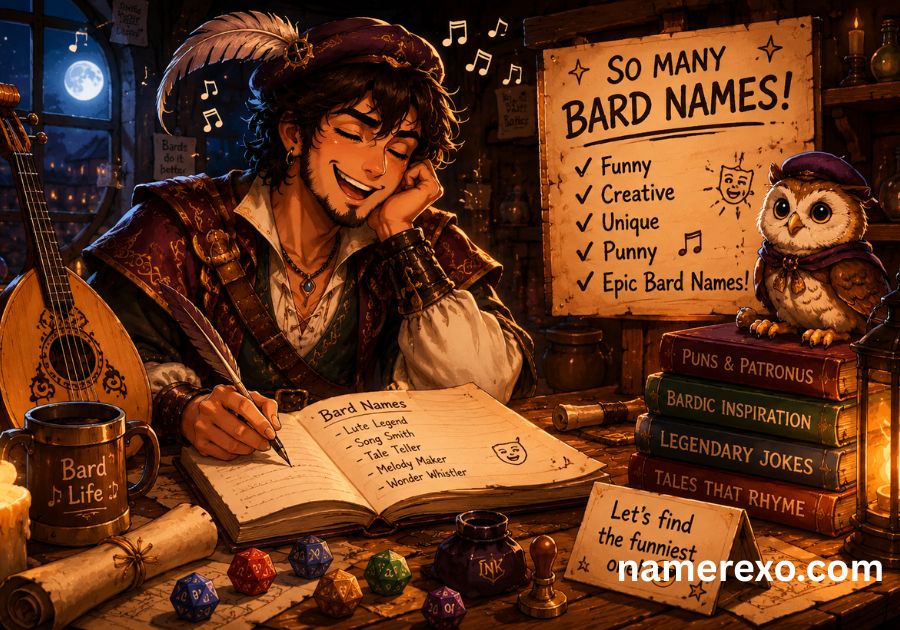 Funny Bard Names Generator 2026 – Unique, Silly & Legendary Ideas for Every Bard