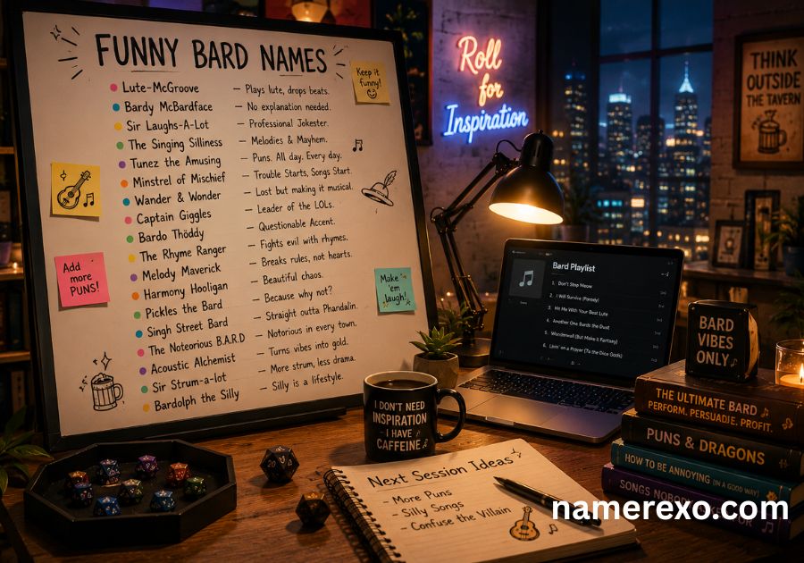 Funny Bard Names Generator 2026 – Unique, Silly & Legendary Ideas for Every Bard