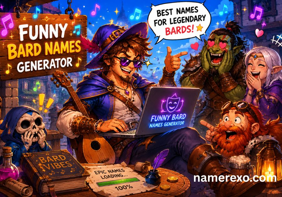 Funny Bard Names Generator 2026 – Unique, Silly & Legendary Ideas for Every Bard