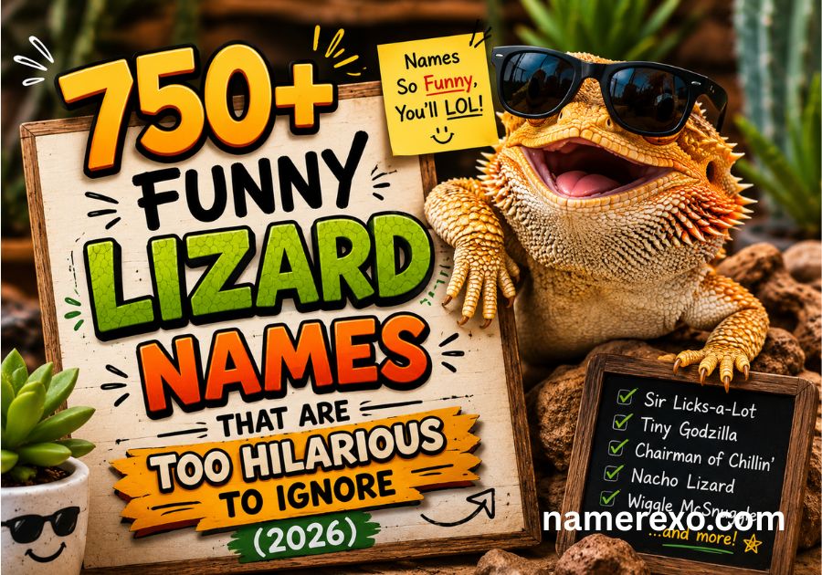 750+ Funny Lizard Names That Are Too Hilarious to Ignore (2026)