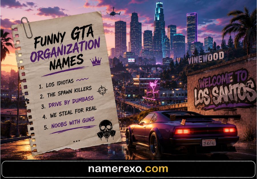1000+ Funny GTA Organization Names (Best, Unique & Hilarious Ideas)