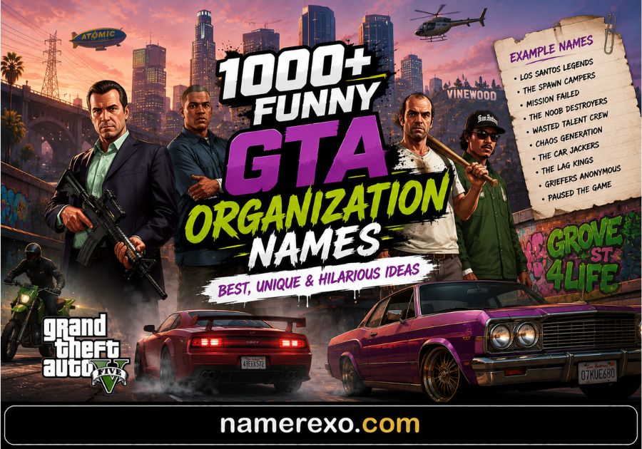1000+ Funny GTA Organization Names (Best, Unique & Hilarious Ideas)