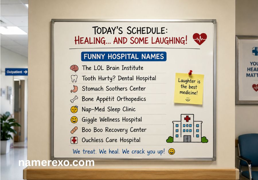 Funny Hospital Names Generator: Hilarious, Clever and Original Ideas